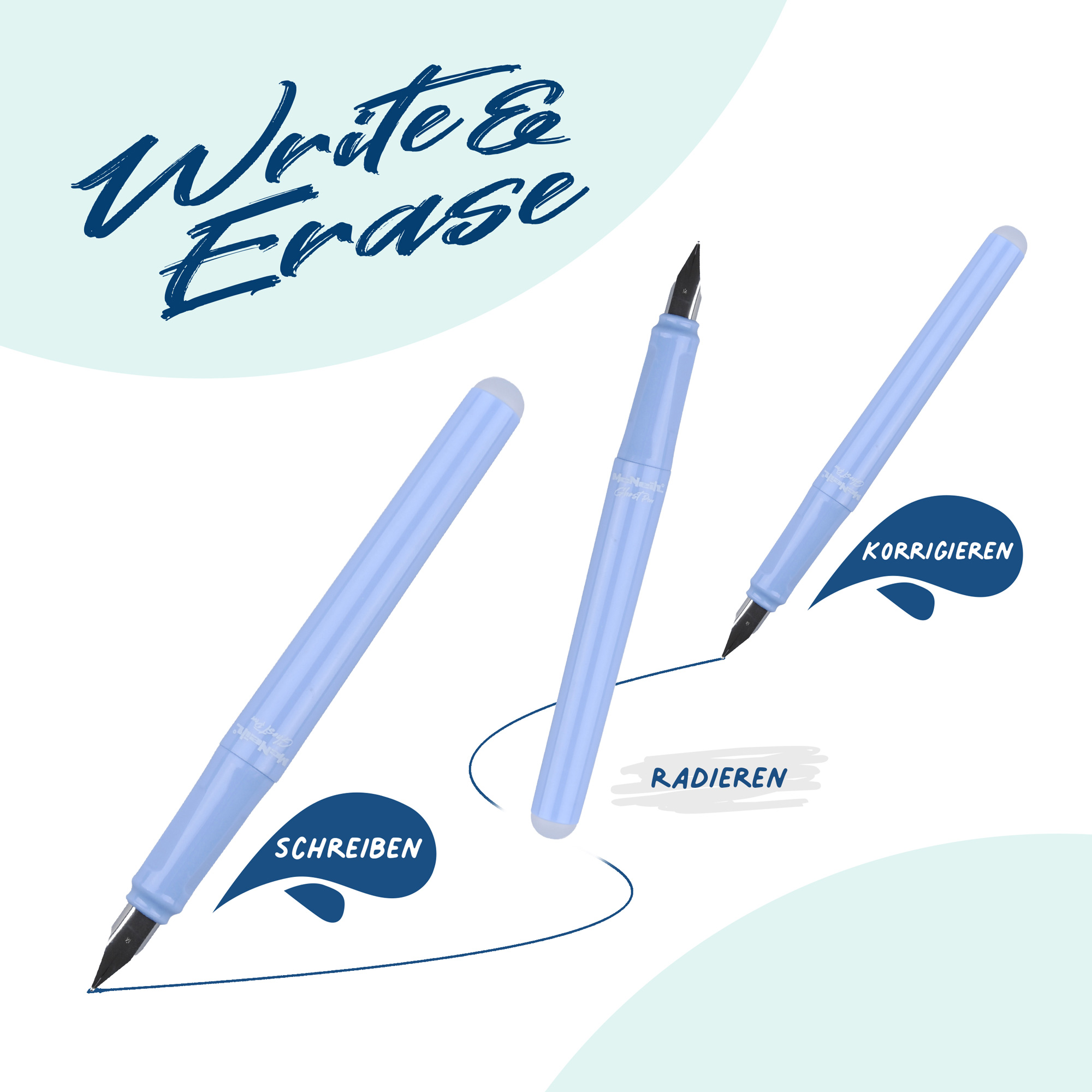 McNeill - Ghost Pen radierbarer Füller Metallclip Pastel lila – Bild 5