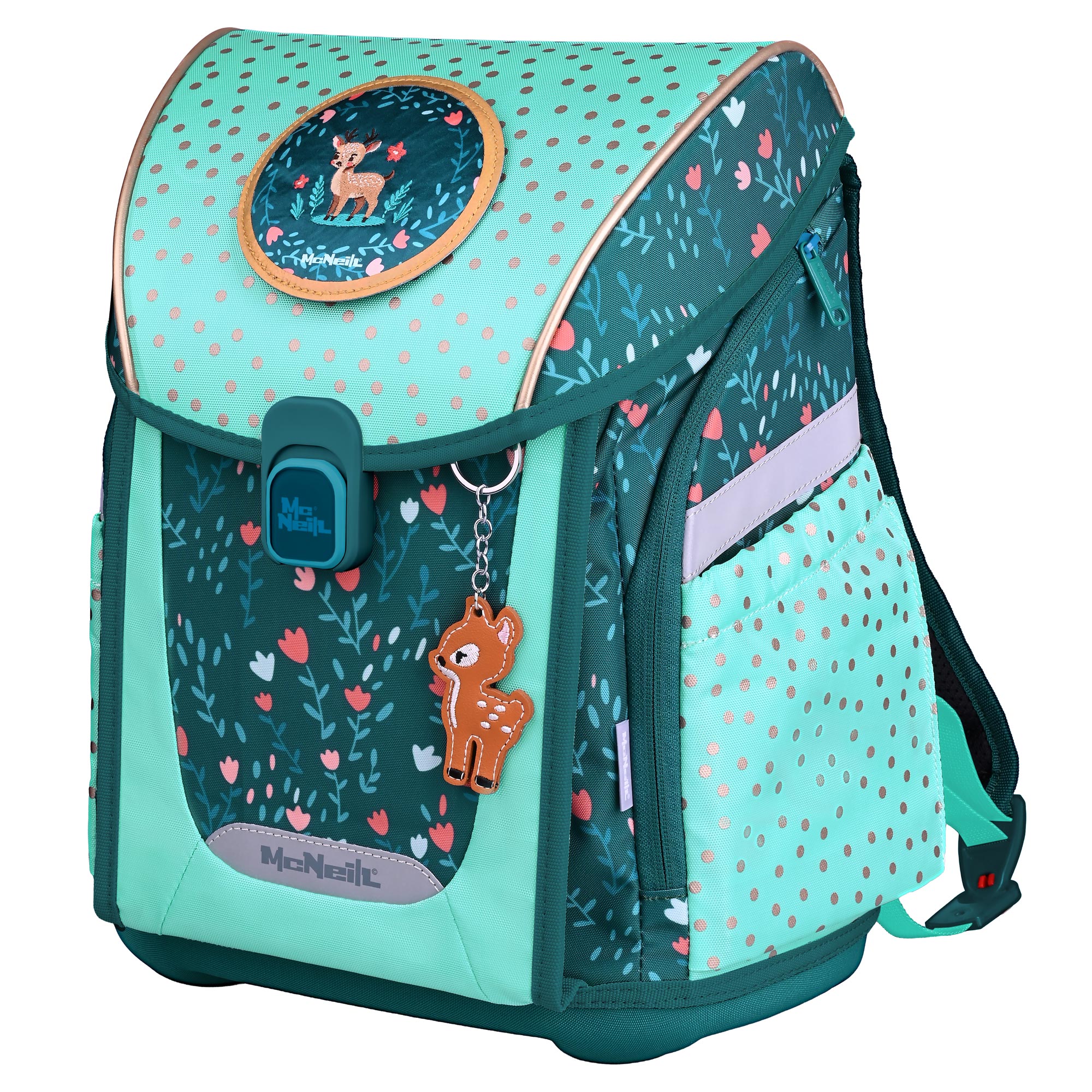 McNeill Primo Deary Schulranzen – 9-teiliges Set mit Brotdose, Trinkflasche & zwei McAddys – Bild 3
