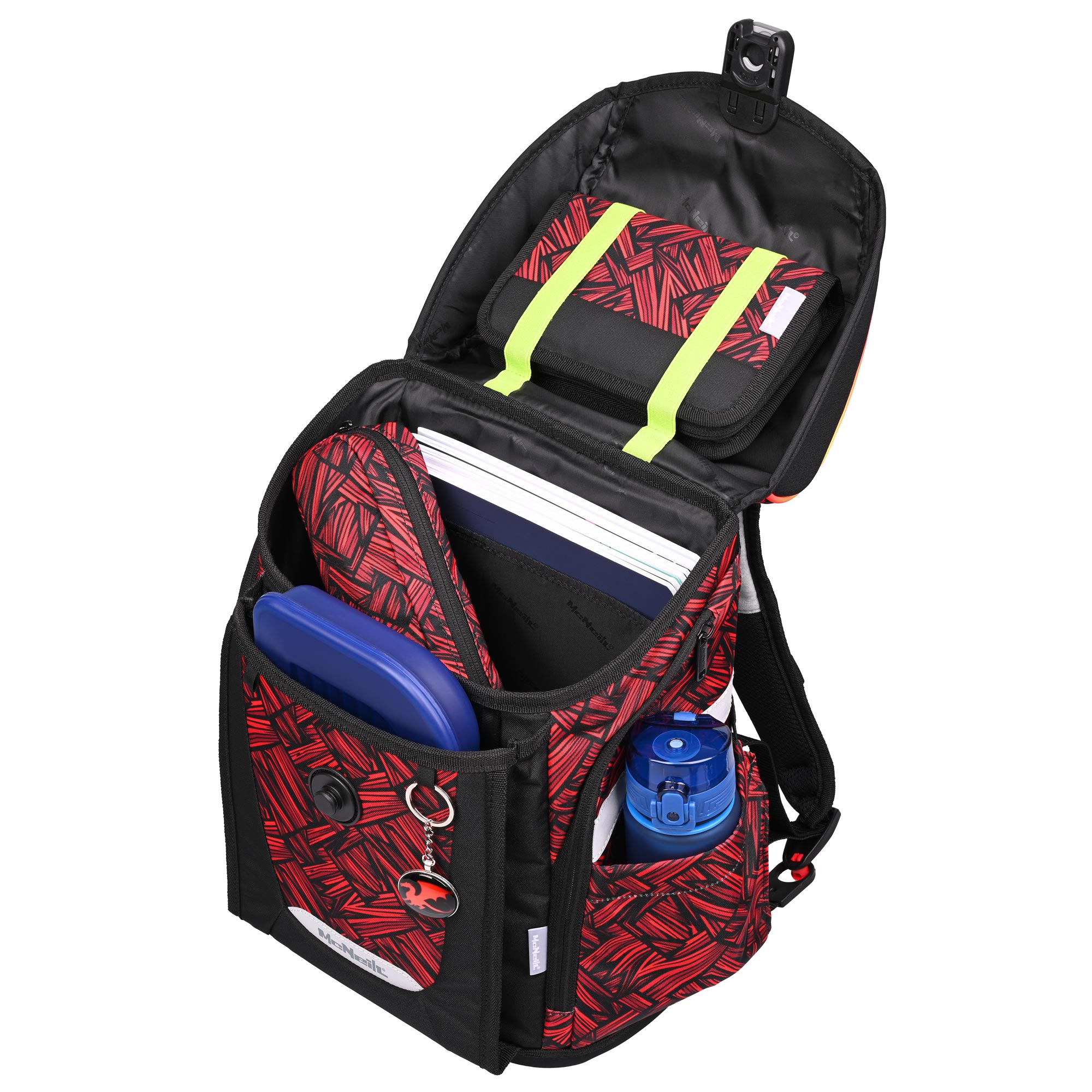 McNeill Primo Zack Schulranzen – 9-teiliges Set mit Brotdose, Trinkflasche & zwei McAddys – Bild 6