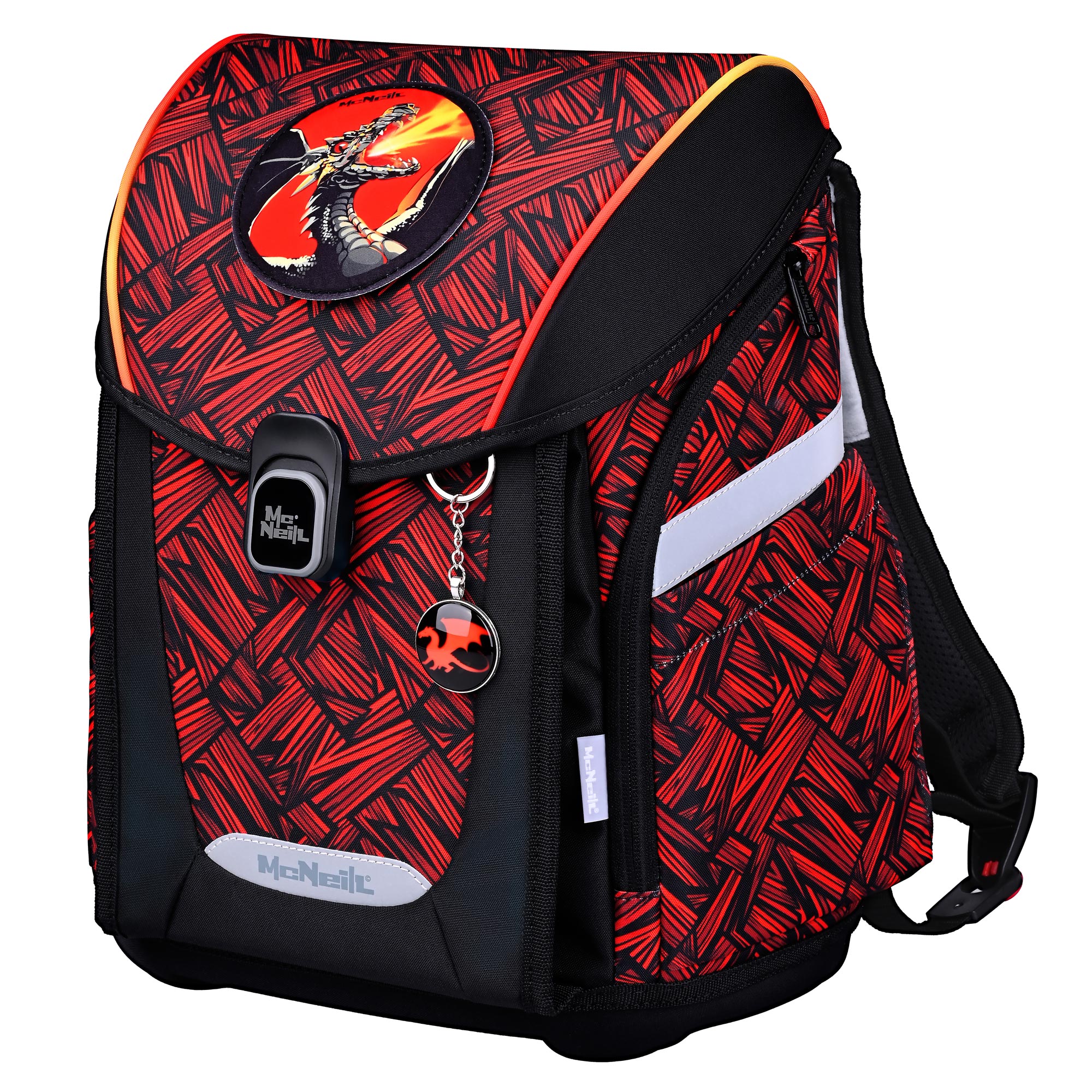 McNeill Primo Zack Schulranzen – 9-teiliges Set mit Brotdose, Trinkflasche & zwei McAddys – Bild 3